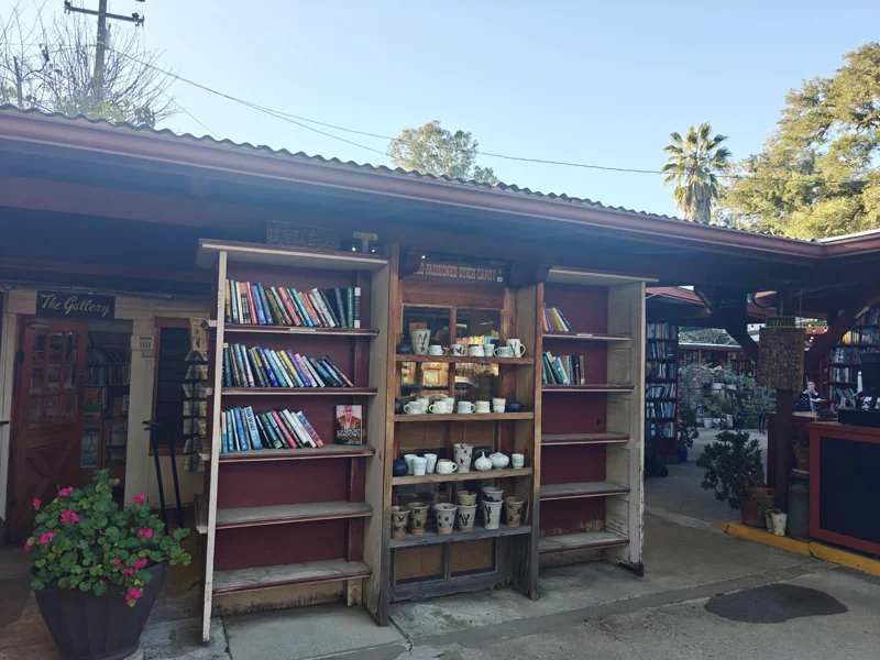 Book shelves at Bart's Books, an open-air bookstore.